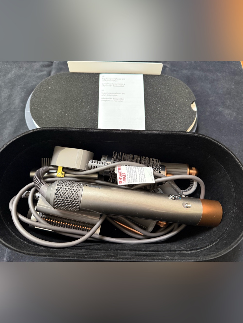 Dyson Hot Air Styler in Metallic Gray and Copper Accents